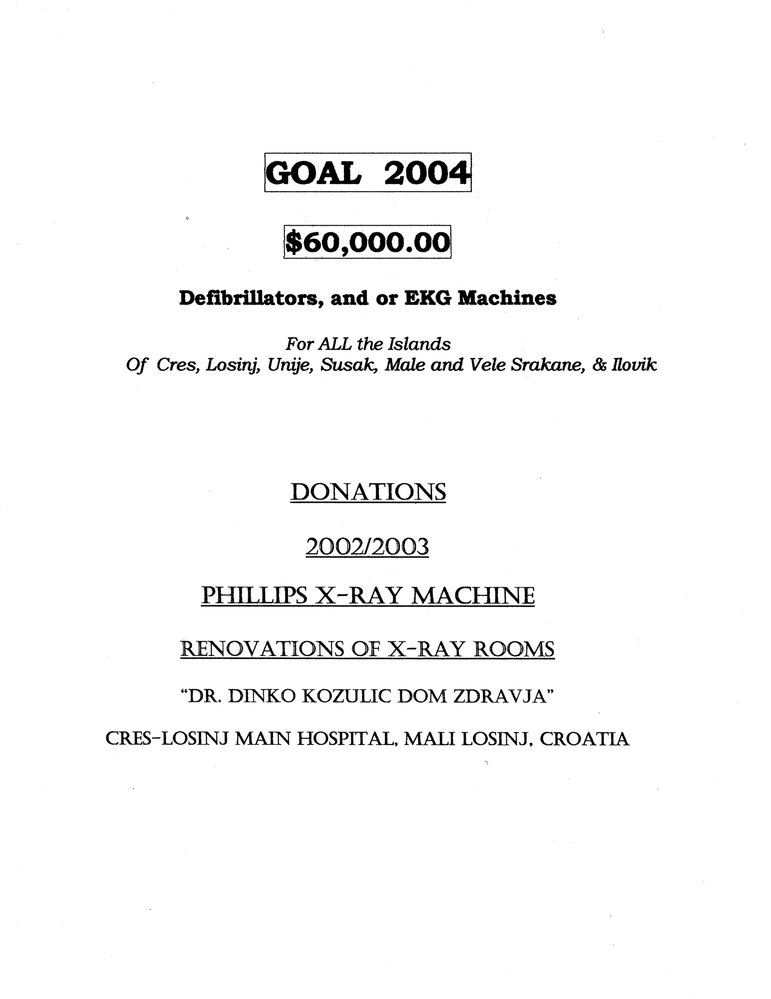 Donations 2002-2003